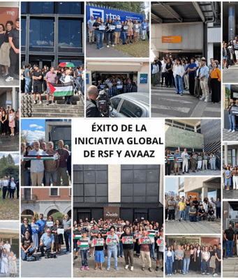 Éxito de la iniciativa global para exigir el fin de la masacre de periodistas en Gaza