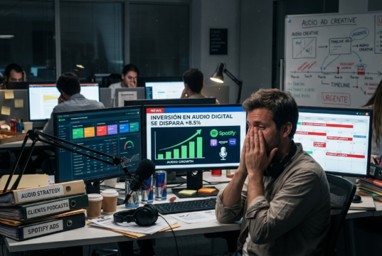 La inversión en Audio Digital se dispara un 8,5% mientras las agencias de publicidad sufren una alarmante sobrecarga laboral